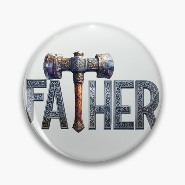 Artikelvorschau, Wikinger Father Text mit Hammer entworfen und verkauft von LiskoDesign.