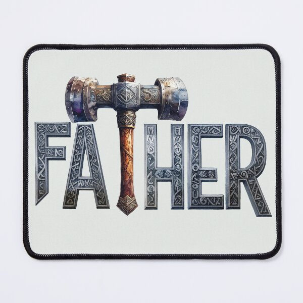 Item preview, Viking Father Text with Hammer designed and sold by LiskoDesign.