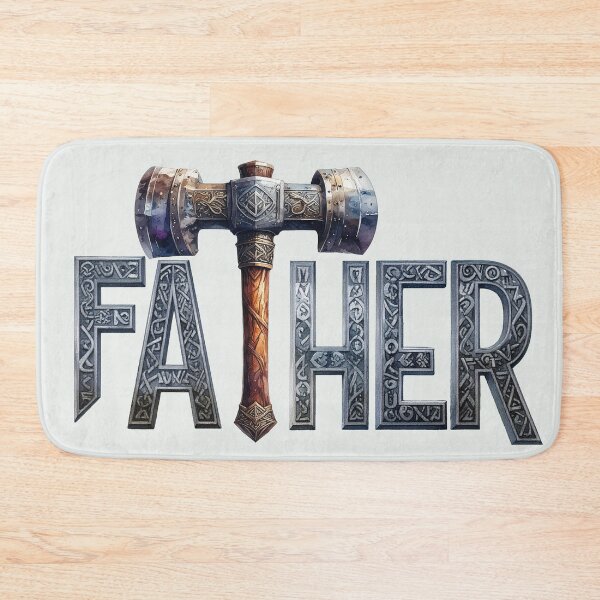 Item preview, Viking Father Text with Hammer designed and sold by LiskoDesign.