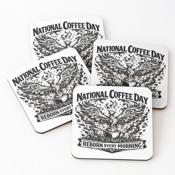 Item preview, Reborn Every Morning National Coffee Day Phoenix Coffee designed and sold by irfanshikh.