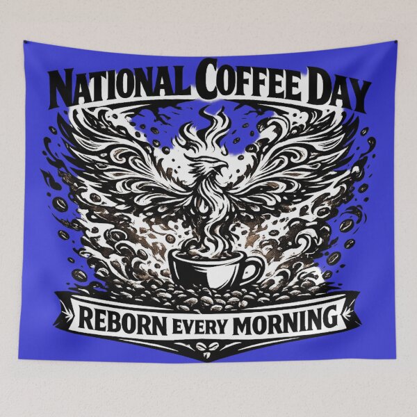 Item preview, Reborn Every Morning National Coffee Day Phoenix Coffee designed and sold by irfanshikh.