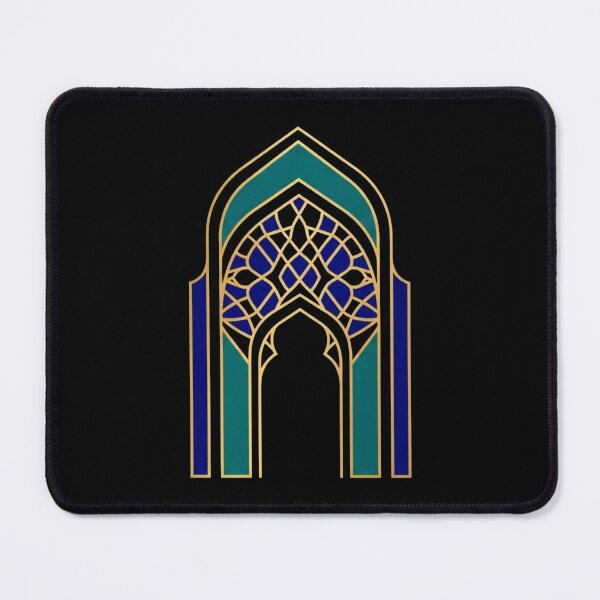 Item preview, Luxury Gold Islamic Archway - Geometric Moroccan Door Vector Art designed and sold by Dzblack.