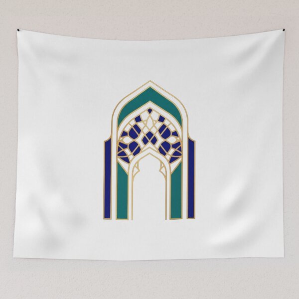 Item preview, Luxury Gold Islamic Archway - Geometric Moroccan Door Vector Art designed and sold by Dzblack.