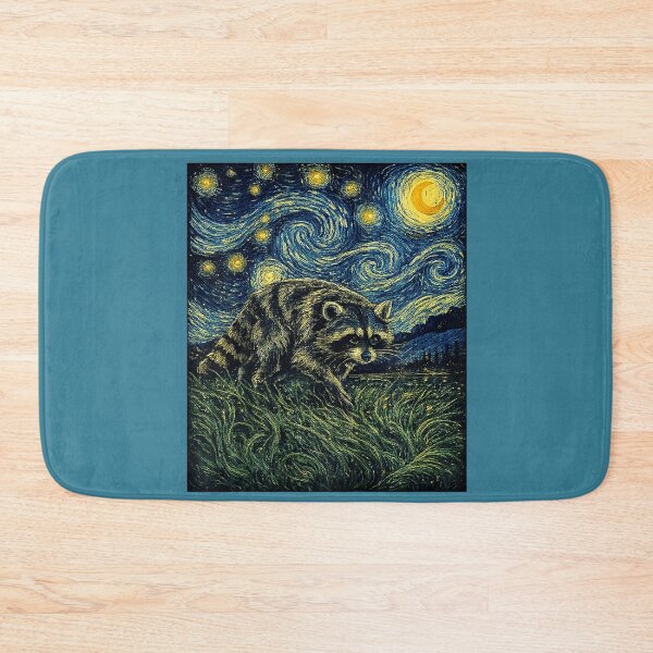Item preview, Jimothy Van Gogh Starry Night Funny Jimothy Raccoon designed and sold by GreggRoss.
