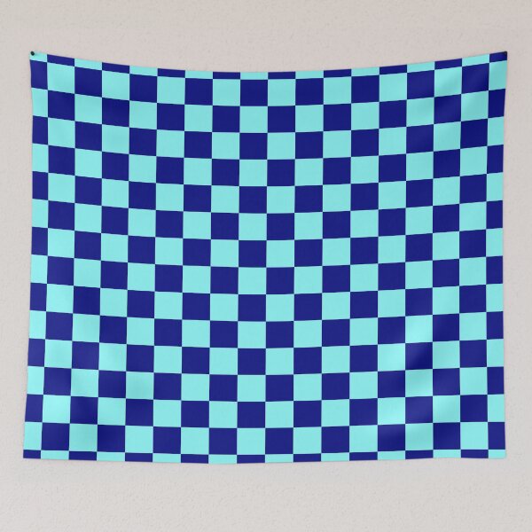 Item preview, Dark Blue and Light Blue Chequered Pattern designed and sold by Jeallan Designs.