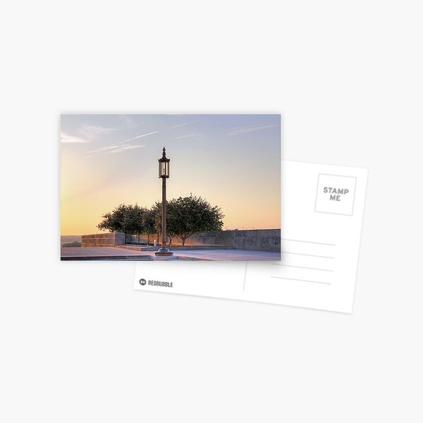 Lamp Post, Evening Light Postcard
