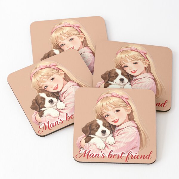 Item preview, Girl Holding Puppy - Man's Best friend  designed and sold by Bondingbonding.