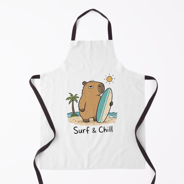 Item preview, Cuye Capybara Surfing Beach Summer Vibes designed and sold by KAWAII STUDIO NB.
