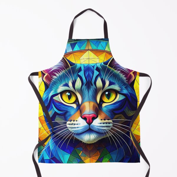 Item preview, Stained‑Glass Style Cat Portrait designed and sold by Sasas Design.