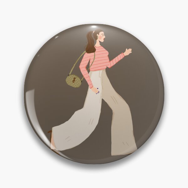 Item preview, French Chic Woman Walking Fashion Art designed and sold by WenjuanArt.
