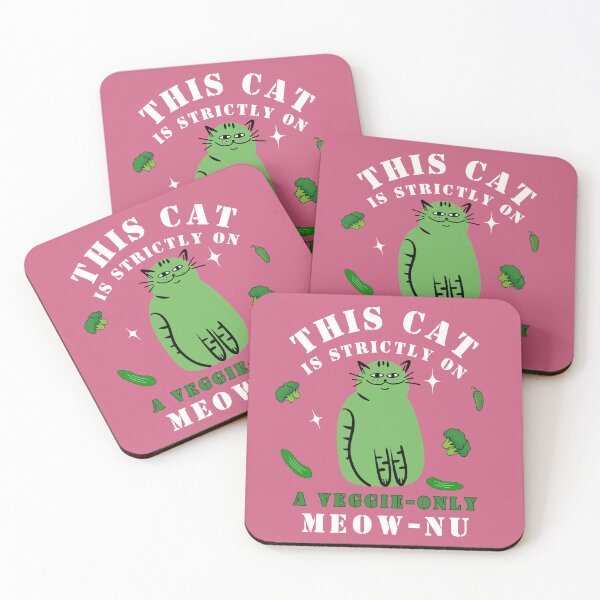 Item preview, Veggie Only Meow Nu Cat designed and sold by TheBeeKindSpace.