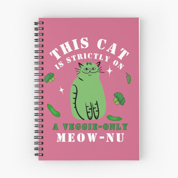 Item preview, Veggie Only Meow Nu Cat designed and sold by TheBeeKindSpace.
