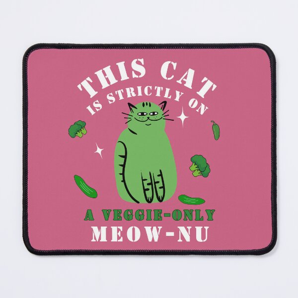 Item preview, Veggie Only Meow Nu Cat designed and sold by TheBeeKindSpace.