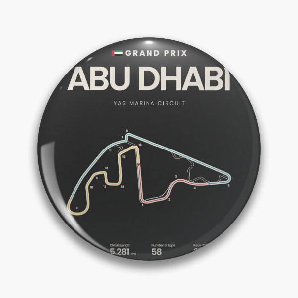 Item preview, Abu Dhabi Yas Marina Circuit | UAE Grand Prix Motorsports Circuit Map designed and sold by archetype prints.