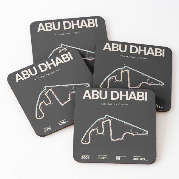 Item preview, Abu Dhabi Yas Marina Circuit | UAE Grand Prix Motorsports Circuit Map designed and sold by archetype prints.