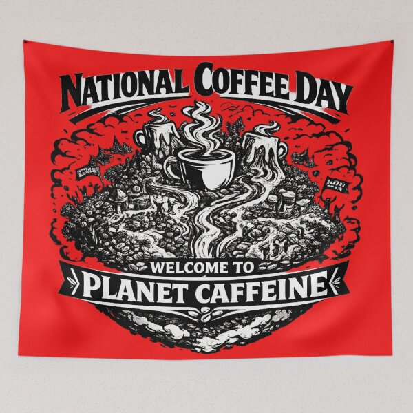 Item preview, Welcome to Planet Caffeine National Coffee Day Sci-Fi designed and sold by irfanshikh.
