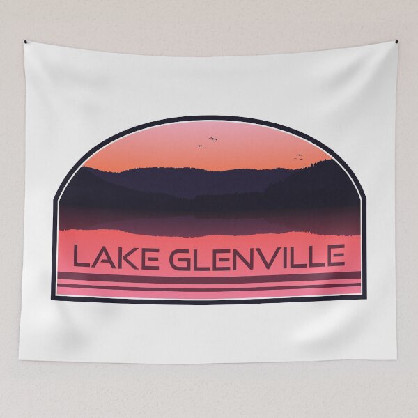 Item preview, Lake Glenville North Carolina Red Sunrise designed and sold by Esskay Designs.