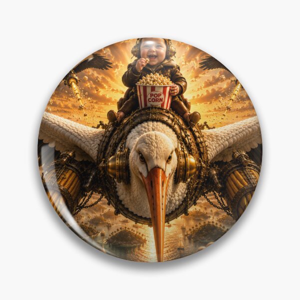 Item preview, Popcorn stork flies in formation with baby designed and sold by JBXDesigner.