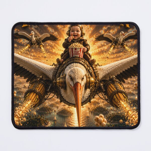 Item preview, Popcorn stork flies in formation with baby designed and sold by JBXDesigner.