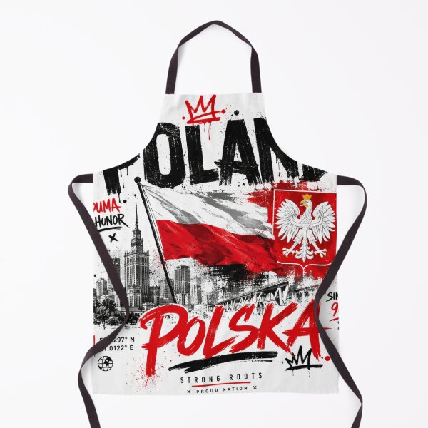 Item preview, Title Poland Streetwear Graphic – White Eagle & Flag Urban Style designed and sold by Countries&Cities Shop.