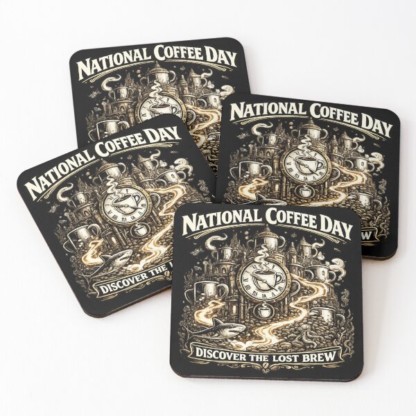 Item preview, Discover the Lost Brew National Coffee Day Fantasy Clock Castle  designed and sold by irfanshikh.