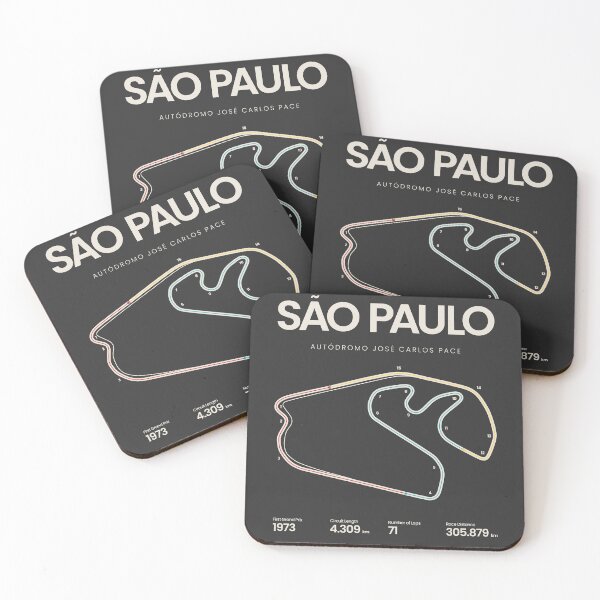 Item preview, Sao Paulo Interlagos Circuit | Brazilian Grand Prix Motorsports Circuit Map designed and sold by archetype prints.