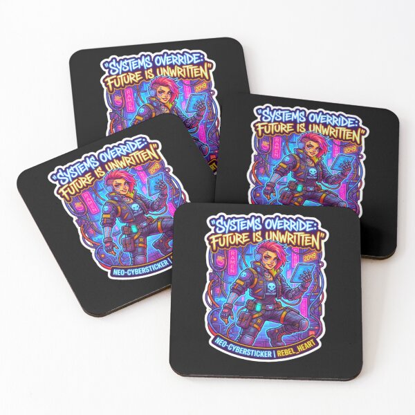 Item preview, Cyberpunk Rebel Hacker Future Unwritten Neon Sticker designed and sold by ExploreAura Studio.