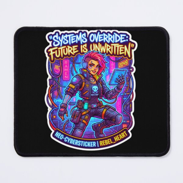 Item preview, Cyberpunk Rebel Hacker Future Unwritten Neon Sticker designed and sold by ExploreAura Studio.
