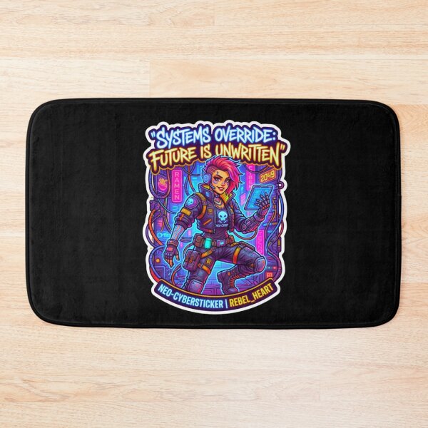 Item preview, Cyberpunk Rebel Hacker Future Unwritten Neon Sticker designed and sold by ExploreAura Studio.