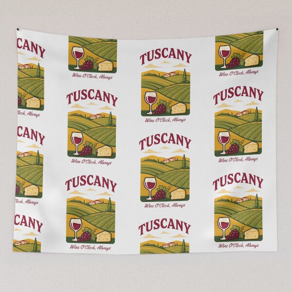 Item preview, Tuscany :wine o'clock always,italian summer vibe  designed and sold by BARKAcreations.