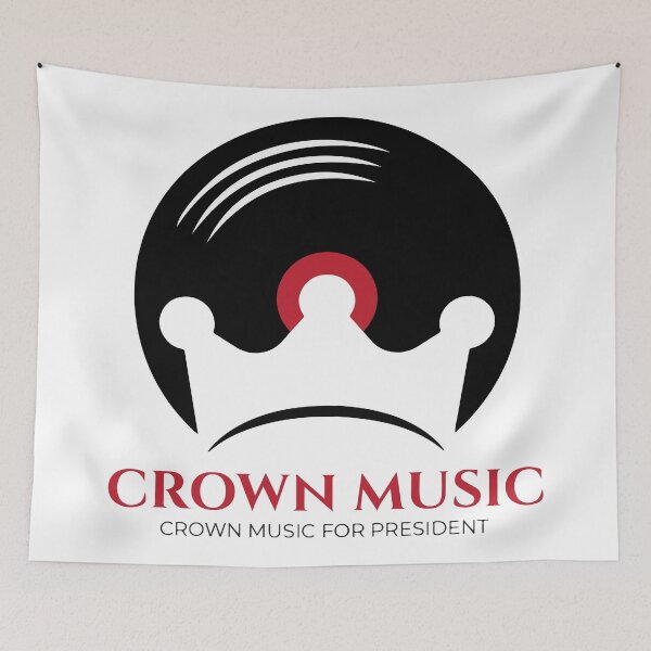 Item preview, Crown Music Logo | Royal DJ & Music Brand Design designed and sold by LeoArt007.