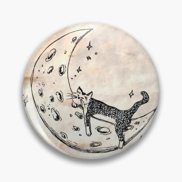 Item preview, Cat Sleeps on Moon - Whimsical Celestial Line Art Hand Drawing Coffee Paper designed and sold by BOKEbyTC.