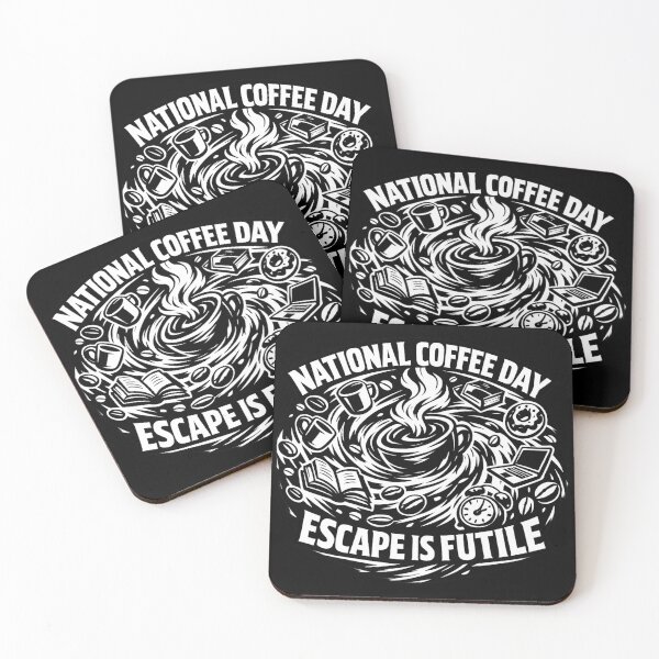 Item preview, Escape is Futile National Coffee Day Office Trap designed and sold by irfanshikh.