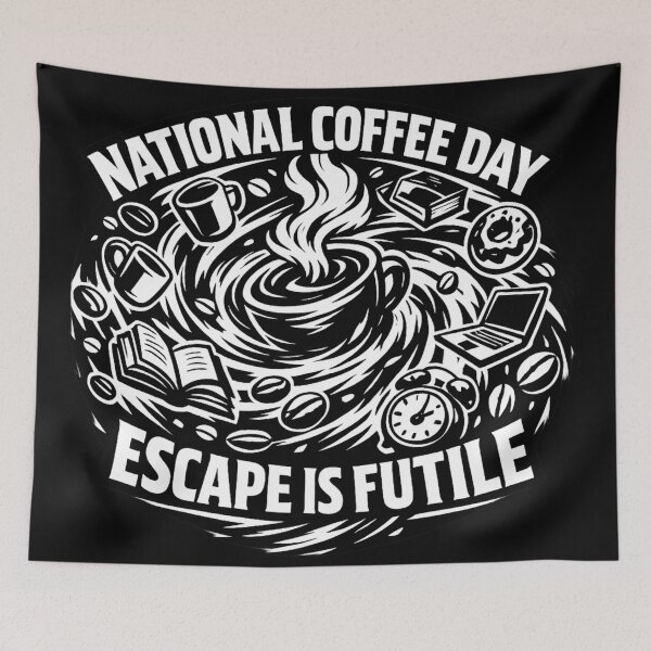 Item preview, Escape is Futile National Coffee Day Office Trap designed and sold by irfanshikh.