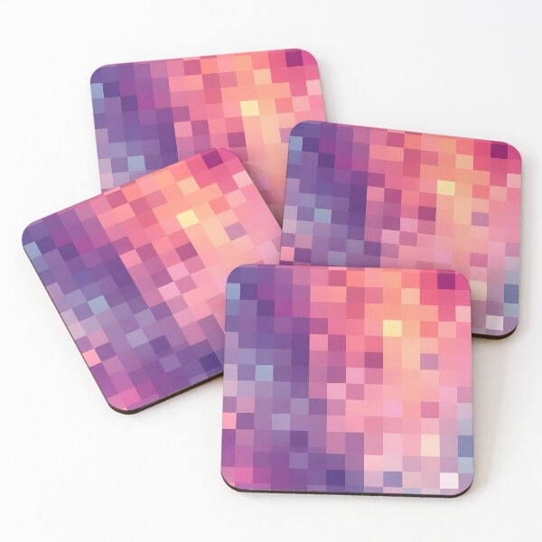 Item preview, Purple Pink Blue Pixel Mosaic designed and sold by shelteredinside.