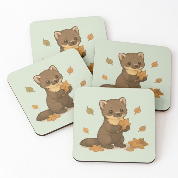 Item preview, Cute Autumn Pine Marten designed and sold by MellowMunchkins.