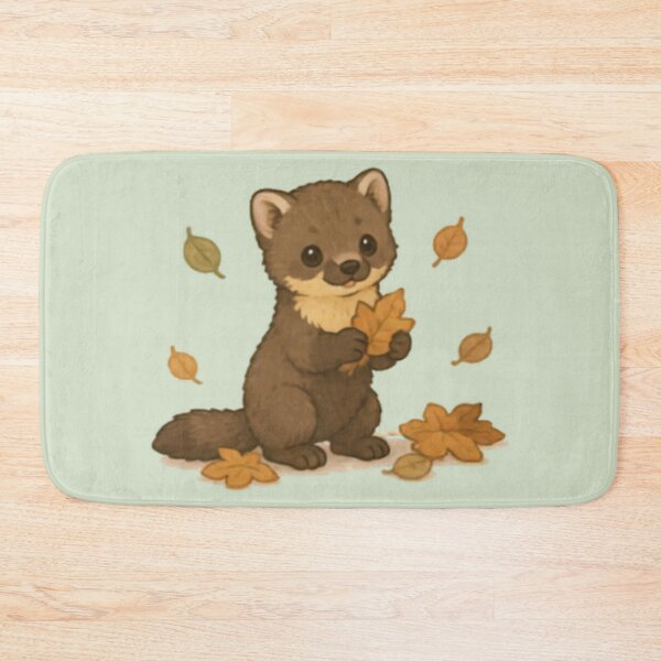 Item preview, Cute Autumn Pine Marten designed and sold by MellowMunchkins.