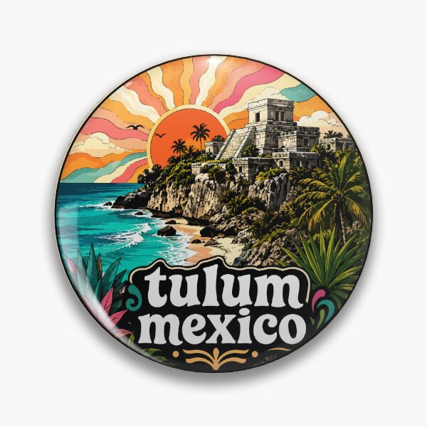 Item preview, Tulum Mayan Ruins Mexico Trippy Art designed and sold by TomFrontierArt.
