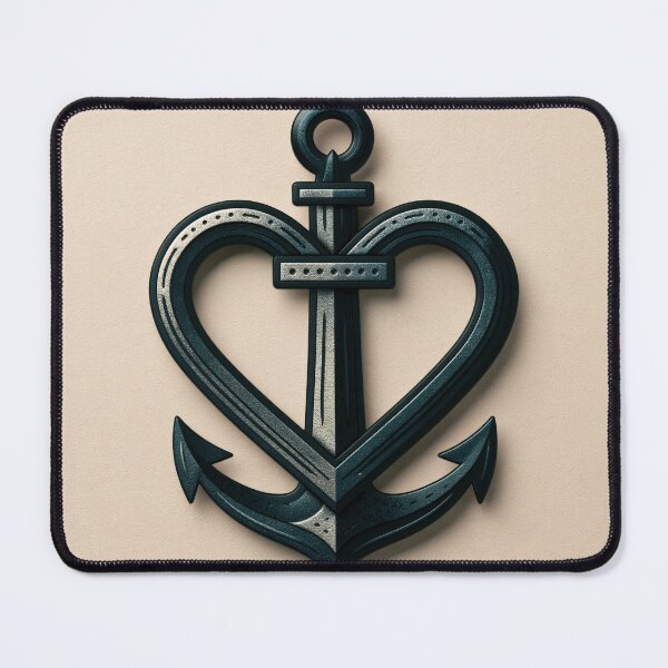 Item preview, Heart Shaped Anchor Nautical Design for Sailors and Ocean Lovers designed and sold by WordPlayStudio.