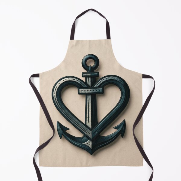 Item preview, Heart Shaped Anchor Nautical Design for Sailors and Ocean Lovers designed and sold by WordPlayStudio.