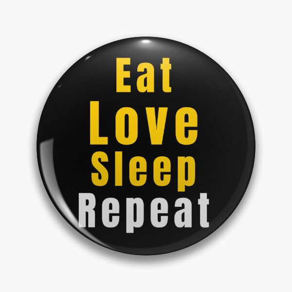 Item preview, Eat Love Sleep Repeat Typography designed and sold by silver moon creations.