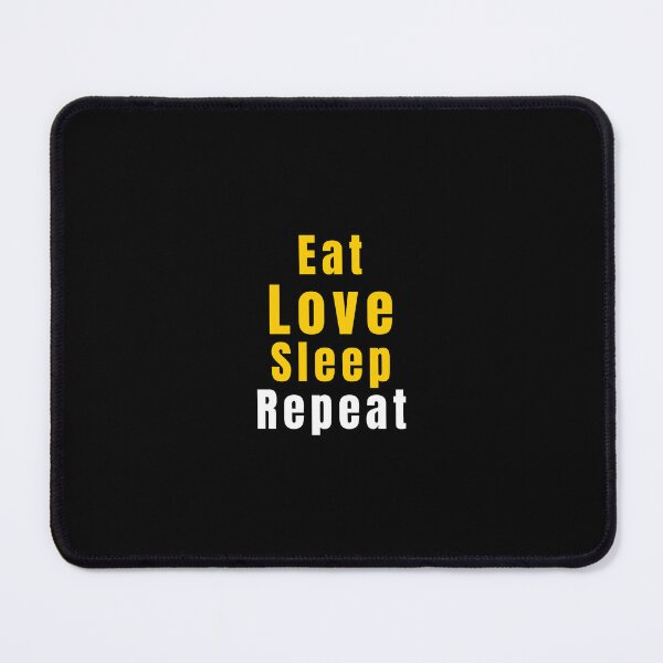 Item preview, Eat Love Sleep Repeat Typography designed and sold by silver moon creations.