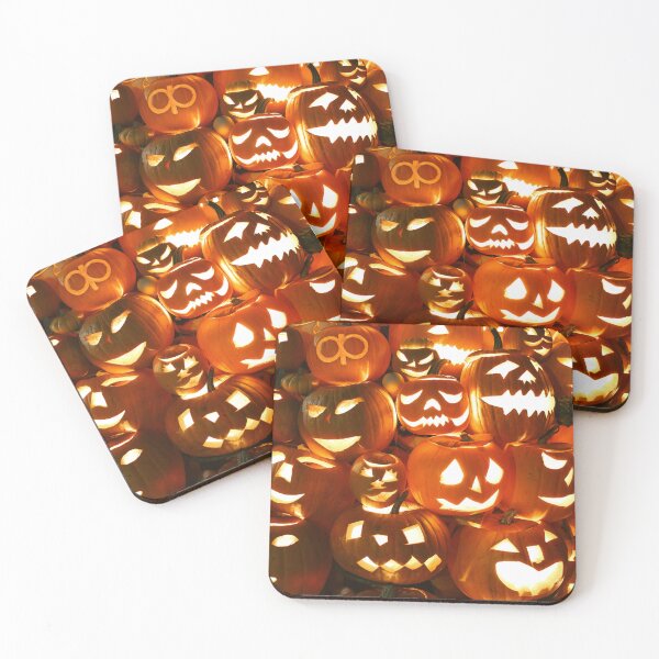 Item preview, Massive Glowing Halloween Jack o Lantern Pumpkin Pile Pattern designed and sold by NorthWild.