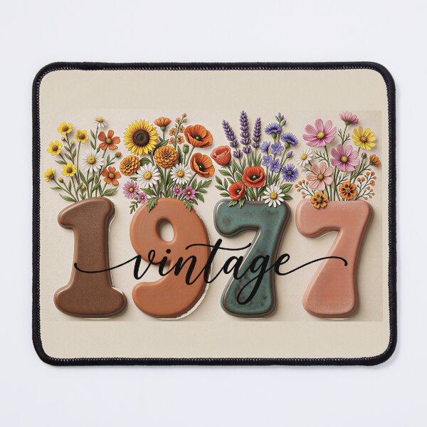 Item preview, Vintage 1977 Wildflower Floral 50th Birthday Women Girls designed and sold by gear-posters.