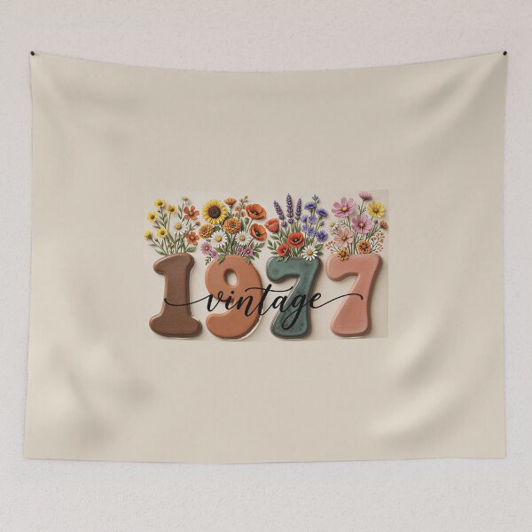 Item preview, Vintage 1977 Wildflower Floral 50th Birthday Women Girls  designed and sold by gear-posters.