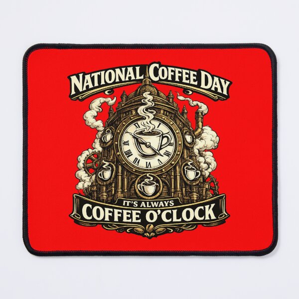 Item preview, It's Always Coffee O'Clock National Coffee Day Steampunk designed and sold by irfanshikh.