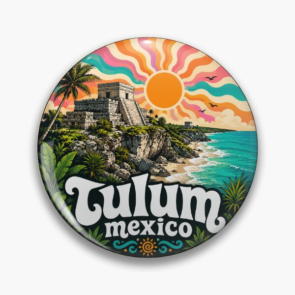 Item preview, Tulum Mayan Ruins Mexico Coast Trippy Art designed and sold by TomFrontierArt.