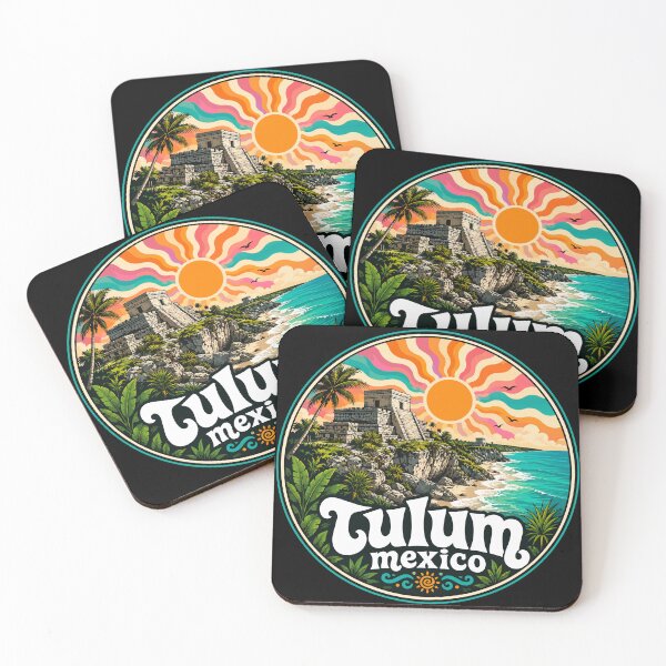 Item preview, Tulum Mayan Ruins Mexico Coast Trippy Art designed and sold by TomFrontierArt.