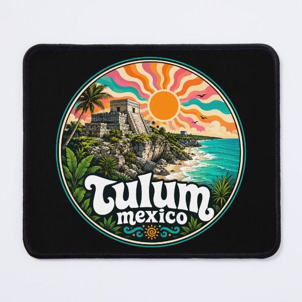 Item preview, Tulum Mayan Ruins Mexico Coast Trippy Art designed and sold by TomFrontierArt.