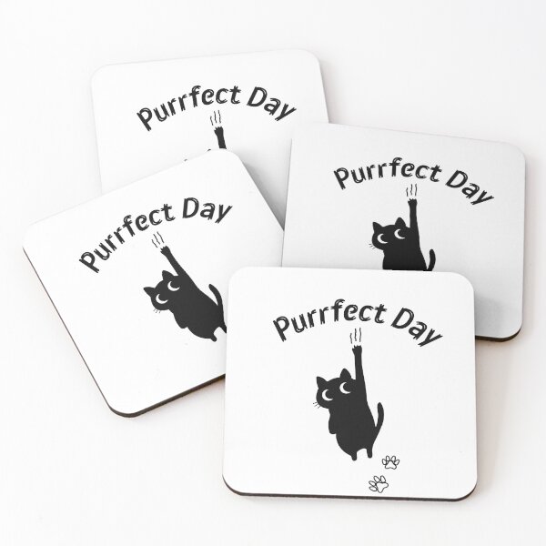 Item preview, Purrfect Day Black cat t-shirt designed and sold by teeNova Wear.